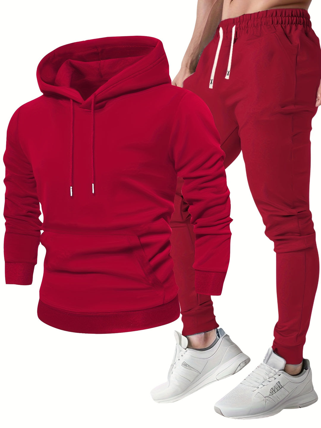 Treningssett Hettegenser & Joggebukse til Herre - Pustende Polyester