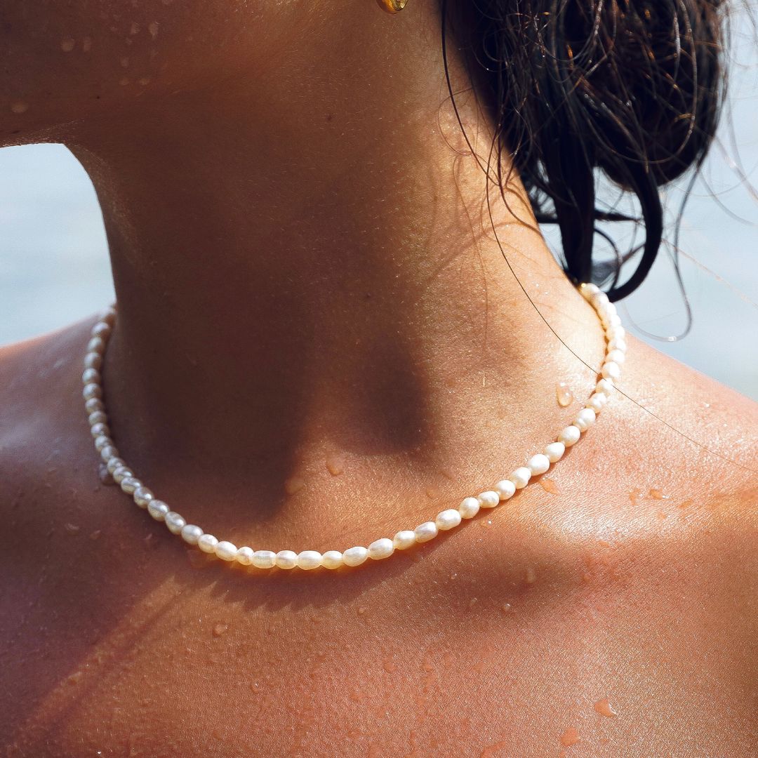 Makeanvesihelmi-choker - Amélie