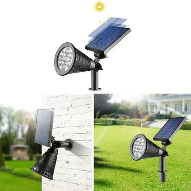 LED-hagelampe med Solcellereflektor og Skumringssensor