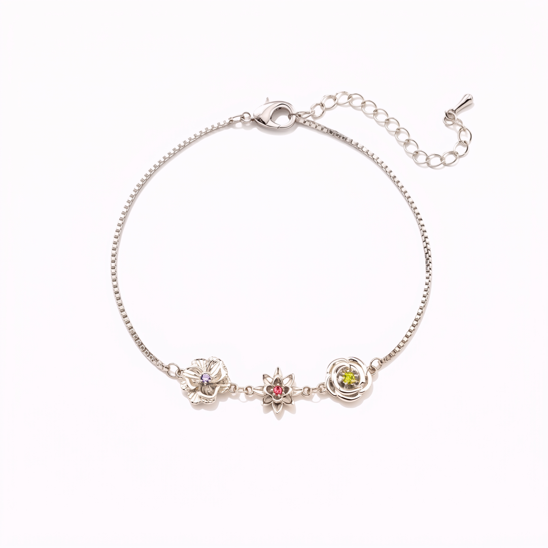 Fødselsblomst-armbånd – én blomst per barn