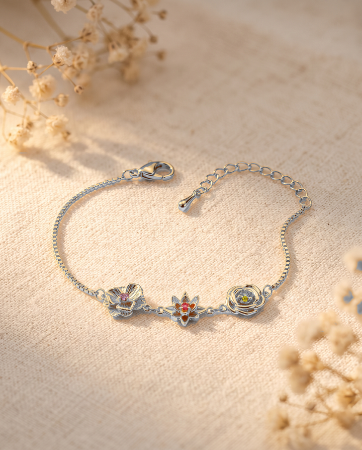 Fødselsblomst-armbånd – én blomst per barn
