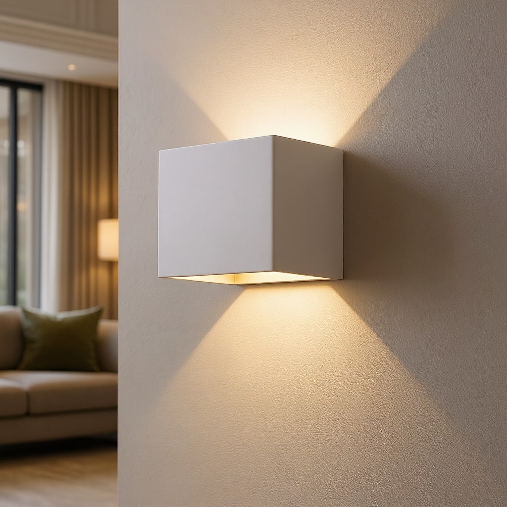 Trådløs Vegglampe for Innendørs og Utendørs Bruk | LED-lampe med Batteri og Sensor | GlowCube