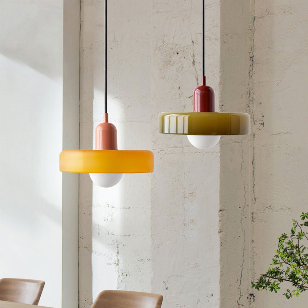 Geometrisk Bauhaus-Taklampe i Glass