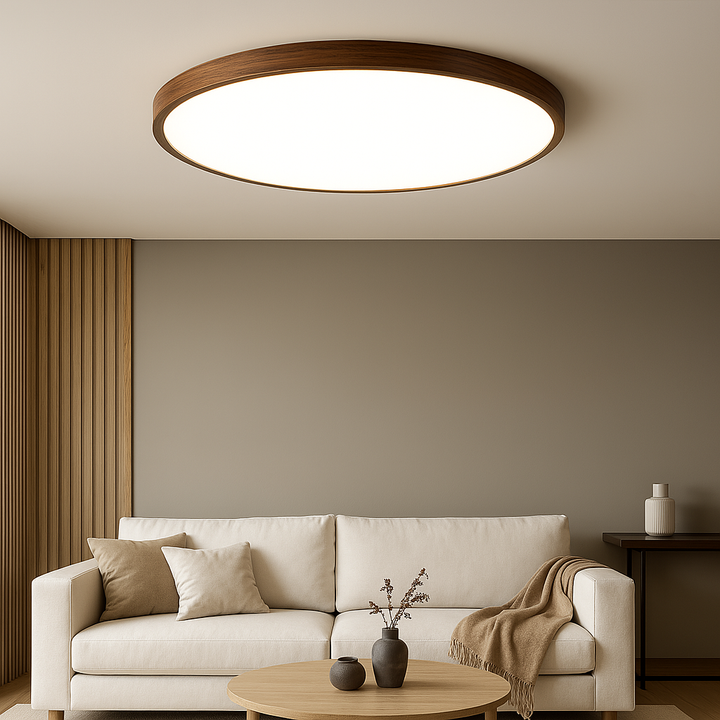 Taklampe i Mørkt Tre