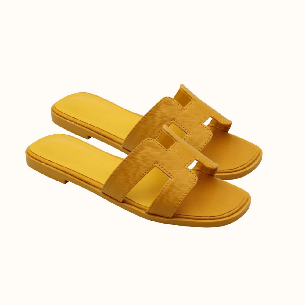 Dame-sandaler med H-profil i vegansk skinn - Komfortable og elegante
