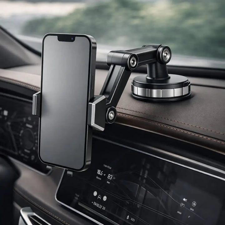 Mobilholder til bilen med sugekopp | 360° dreibar holder for dashbord og frontrute