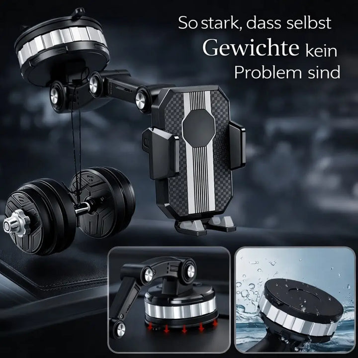 Mobilholder til bilen med sugekopp | 360° dreibar holder for dashbord og frontrute