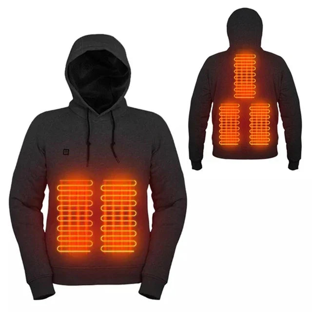 Oppvarmet unisex vinter-hettegenser - ThermaHoodie