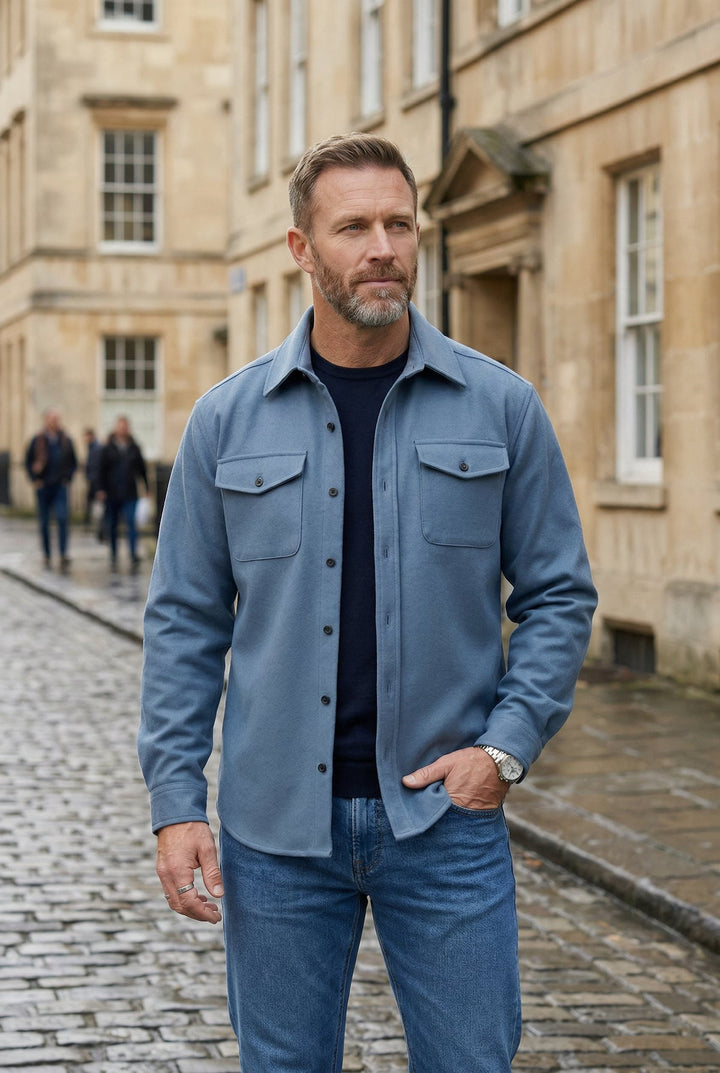 Overshirt-jakke til Herre med Brystlommer