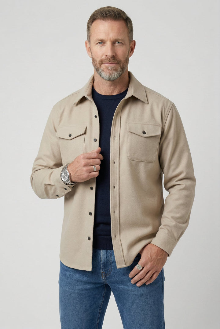 Overshirt-jakke til Herre med Brystlommer