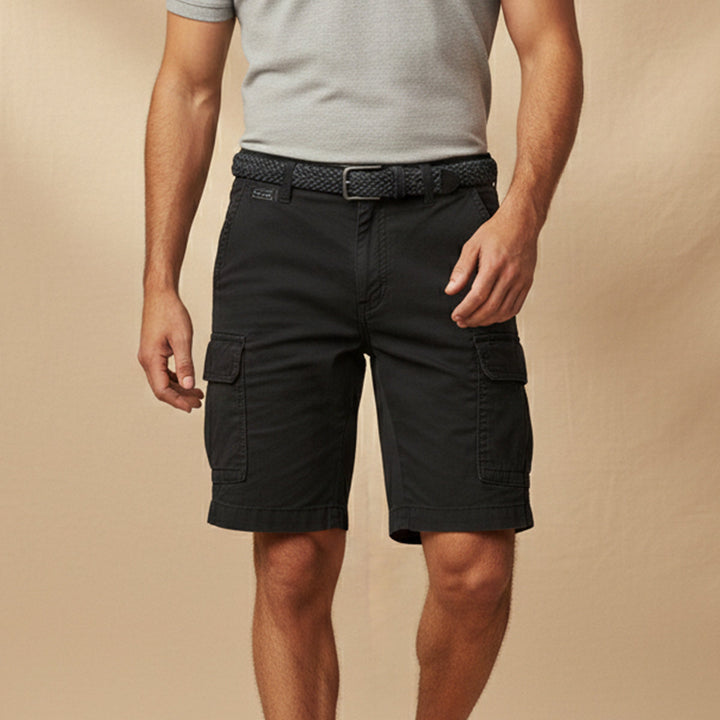 Cargoshorts for herre med klaffelommer