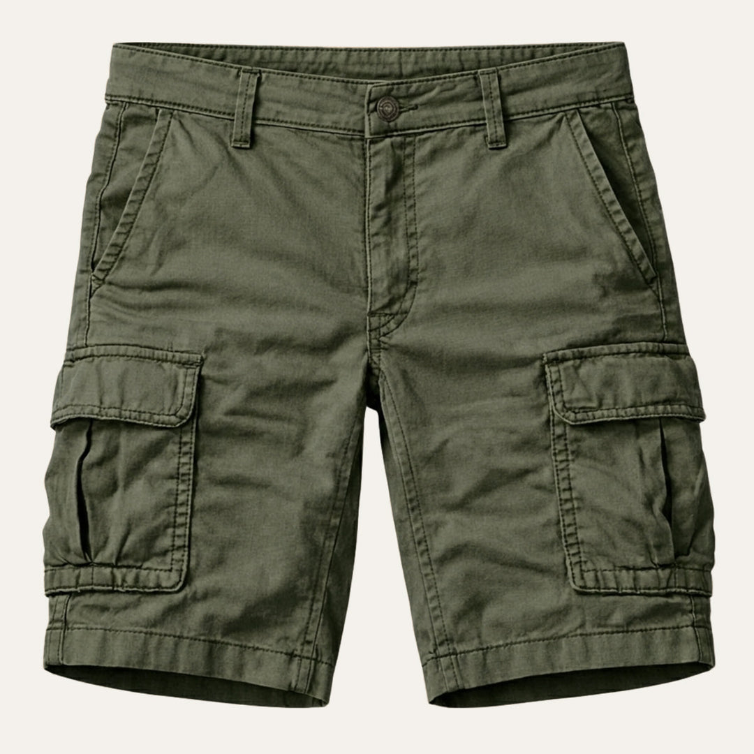 Cargoshorts for herre med klaffelommer