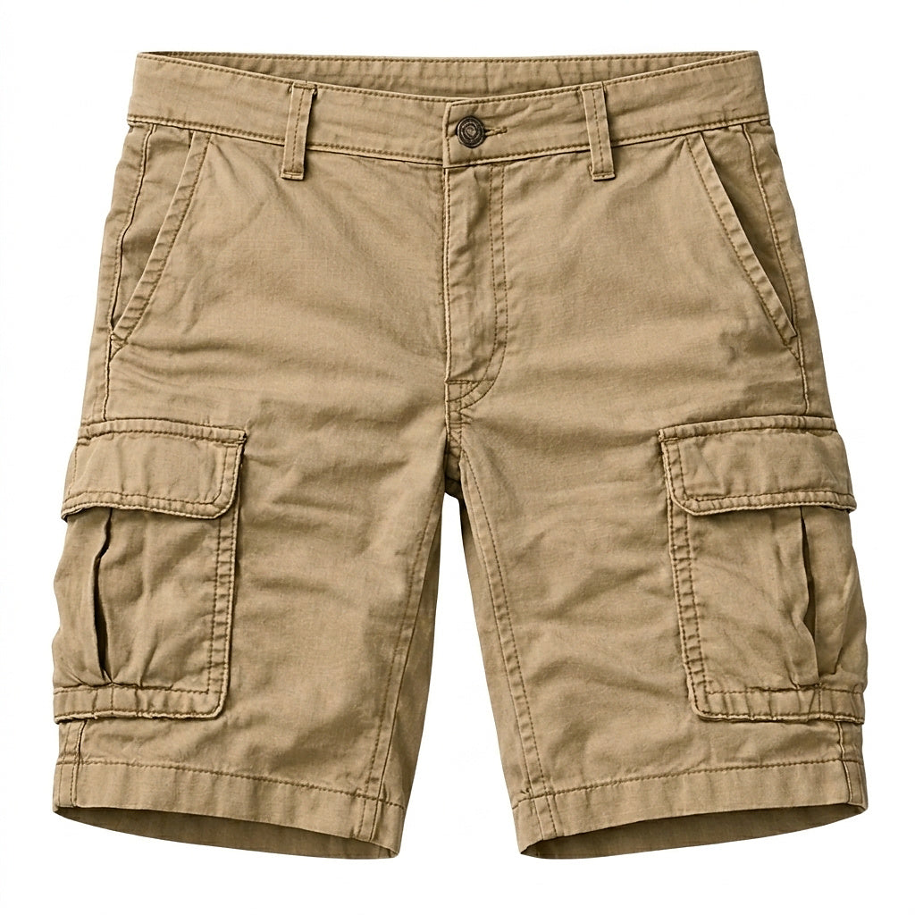 Cargoshorts for herre med klaffelommer