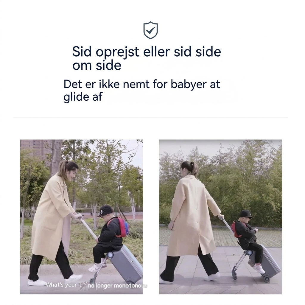 Multifunksjonell Børnekoffert med Sitte- og Ridefunksjon til Reiser