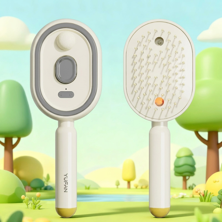 Smart Luftpose Massasje Hårbørste med Essensiell Olje Spray