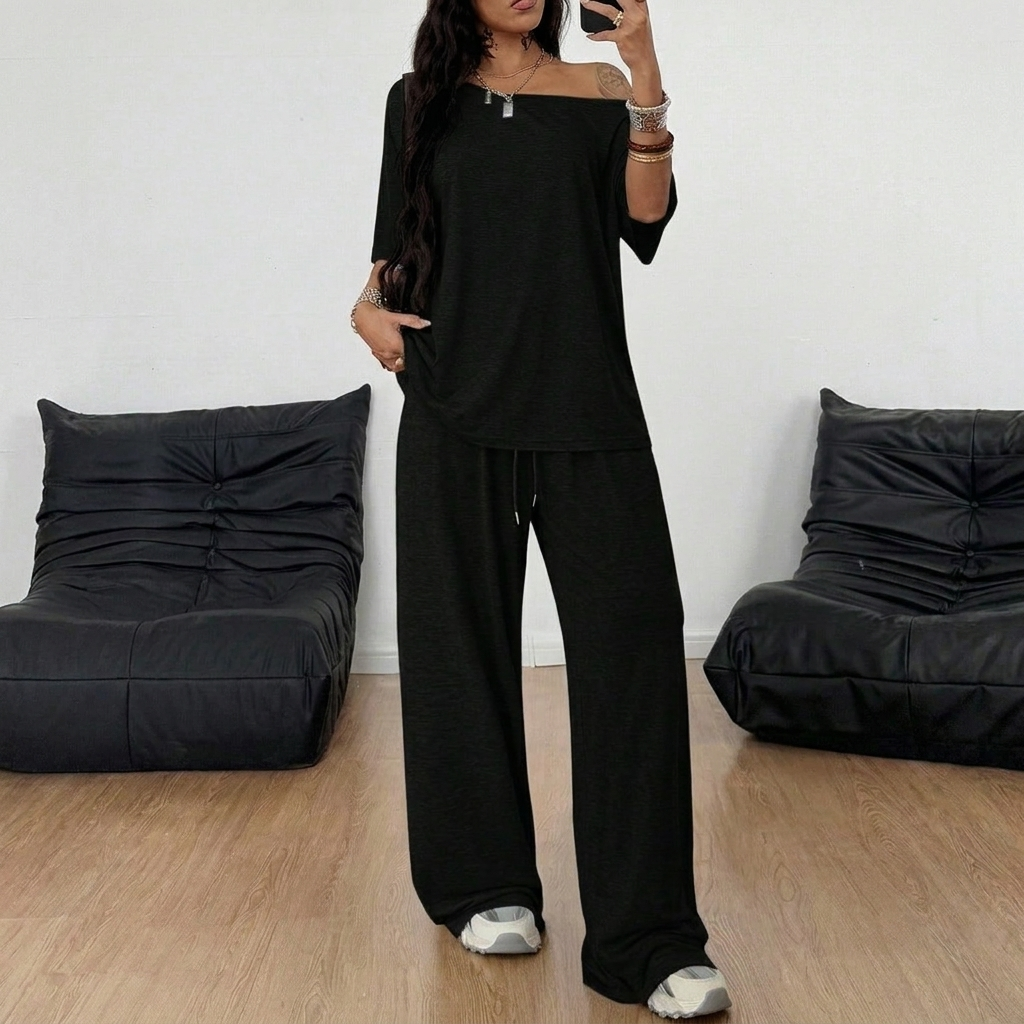Kvinners Casual 2-Deler Lounge Sett