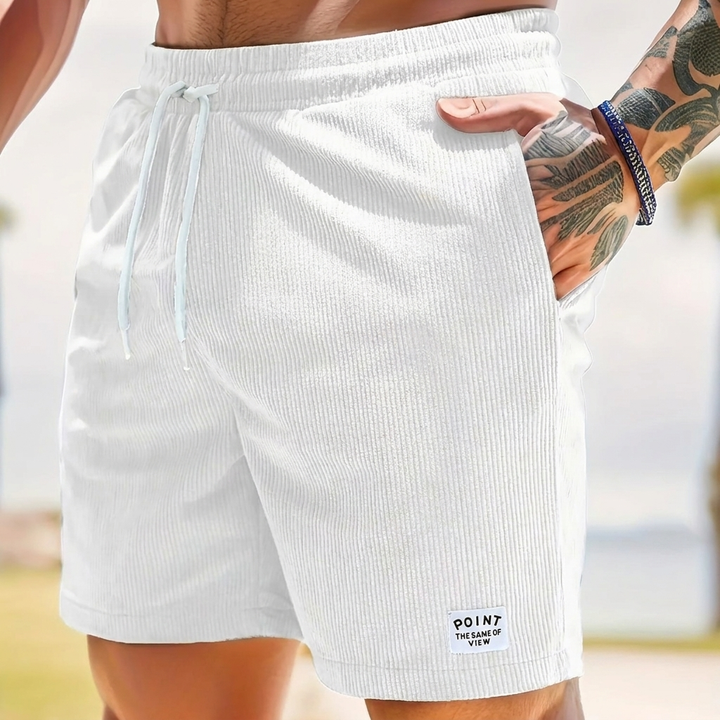 Herre Snøring Drawstring Kordfløyel Shorts