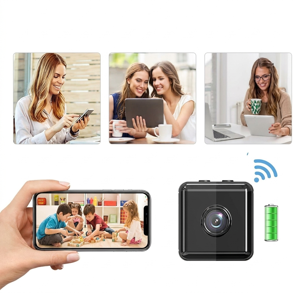 Trådløs 1080P Mini WiFi Sikkerhedskamera