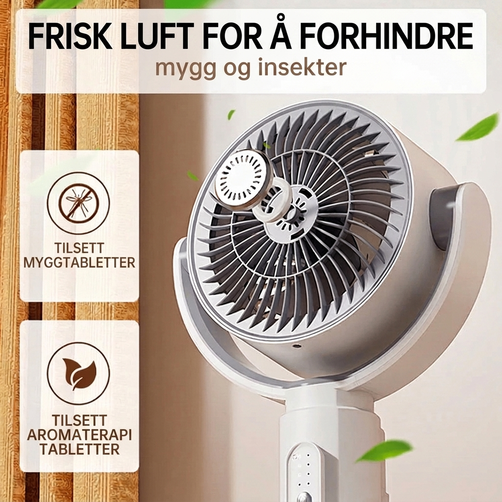 Stille gulvvifte – Fjernkontroll oscillering