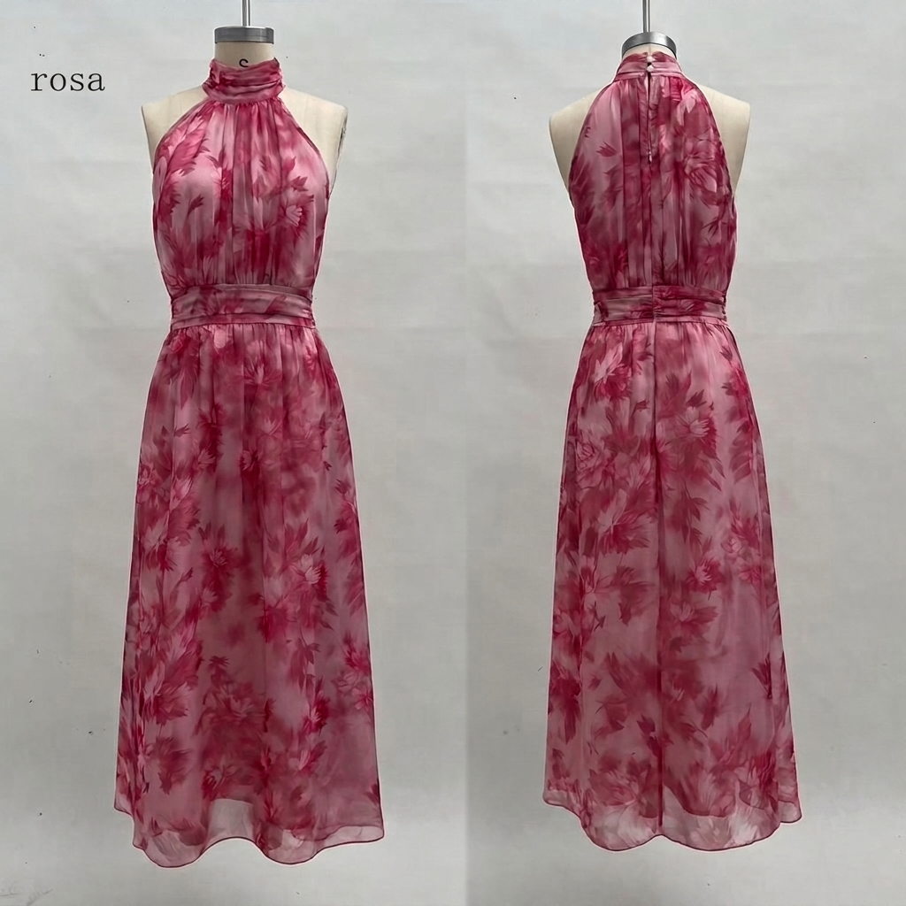 Elegant Kvinners Sommerkjole