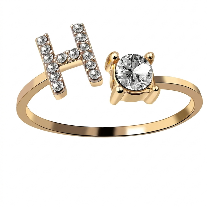 Elegant Ring med Forbokstav til Kvinner