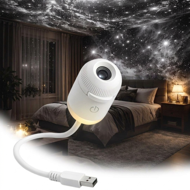 USB-nattlys med Stjernehimmelprojektor
