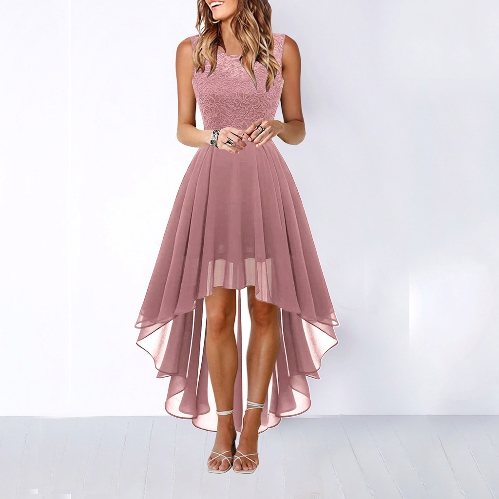 Kvinnes Elegant Splitting Stor Bunn Kjole