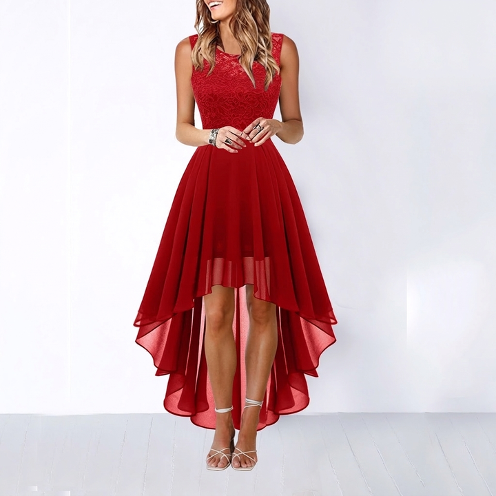 Kvinnes Elegant Splitting Stor Bunn Kjole