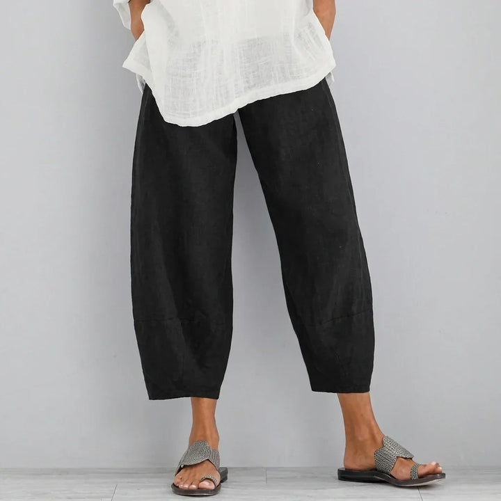 Kvinne Casual Løse Capri Bukser