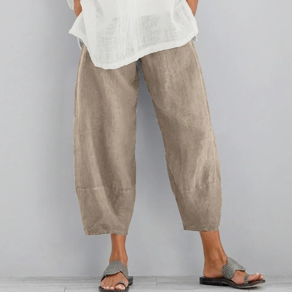 Kvinne Casual Løse Capri Bukser