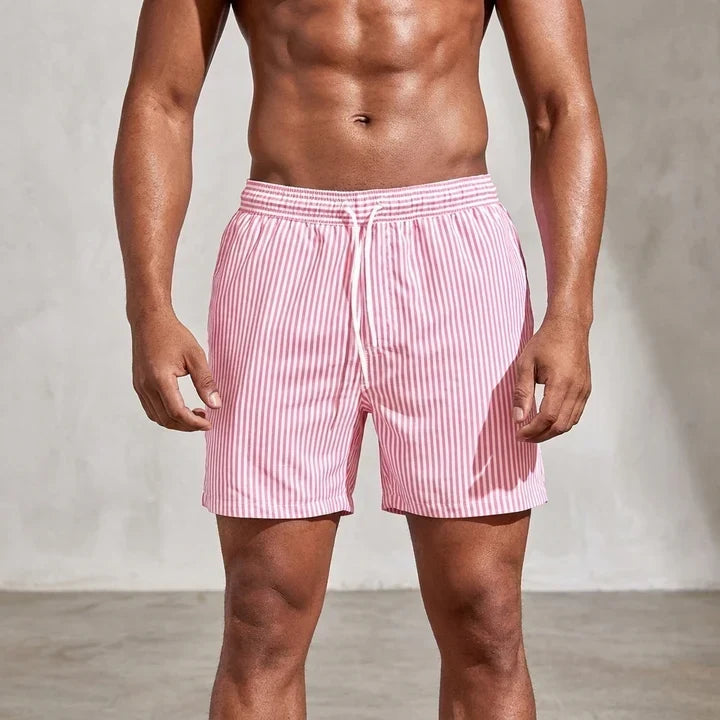 Herre 3D Print Strandshorts med Avslappet Passform