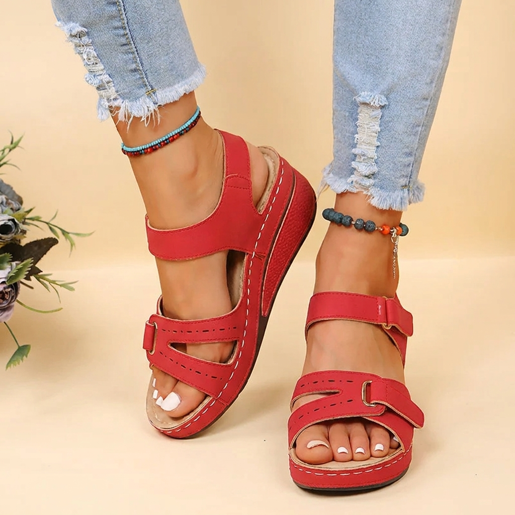 Kvinners Peep Toe Sommer Sandaler