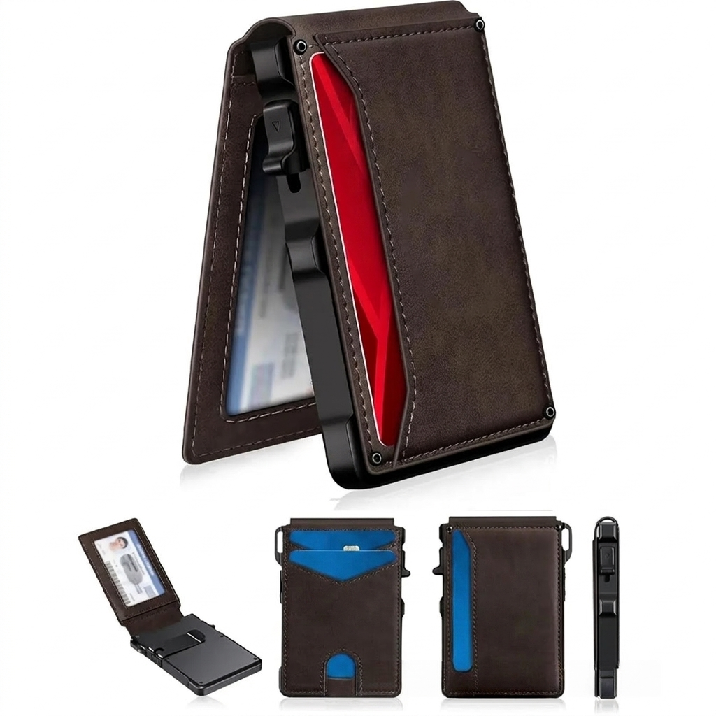 Dobbelt-Fold Lommebok for Menn