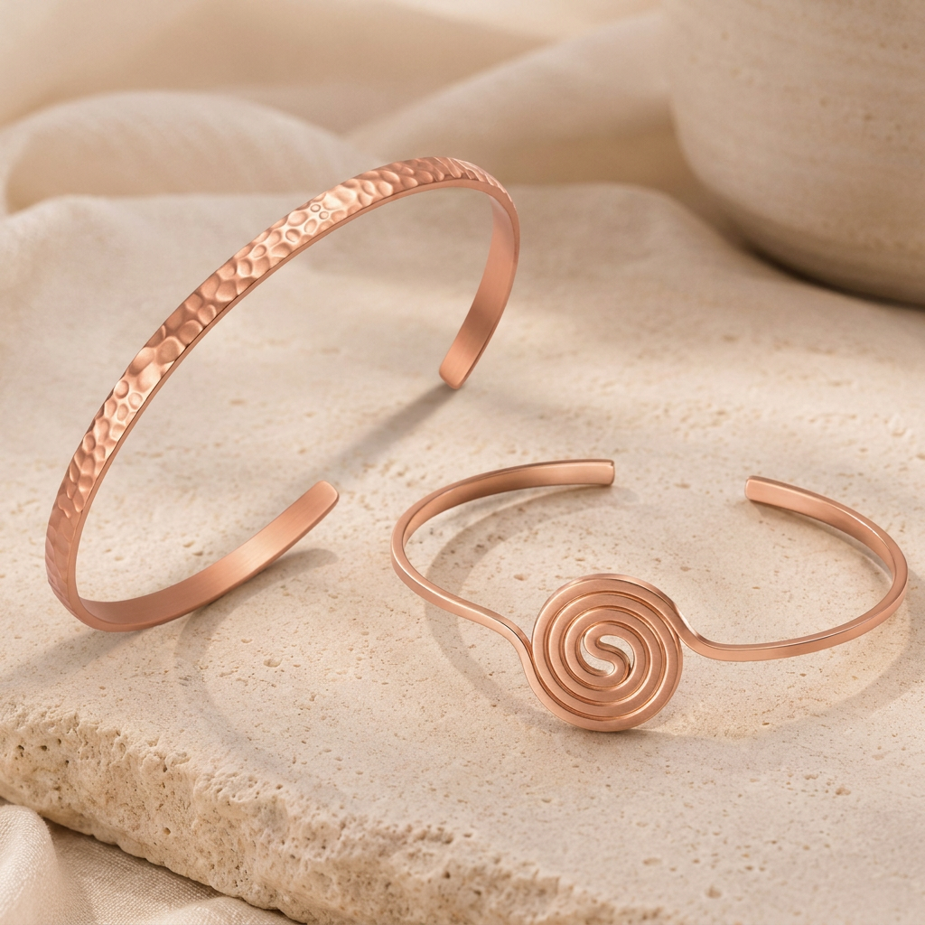 Justerbar ren kobber anklet