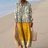 Damer Casual Blomster Langermet Maxi Kjole
