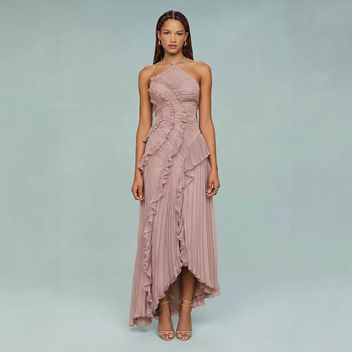 Kvinners strapless backless tassel elegant kjole