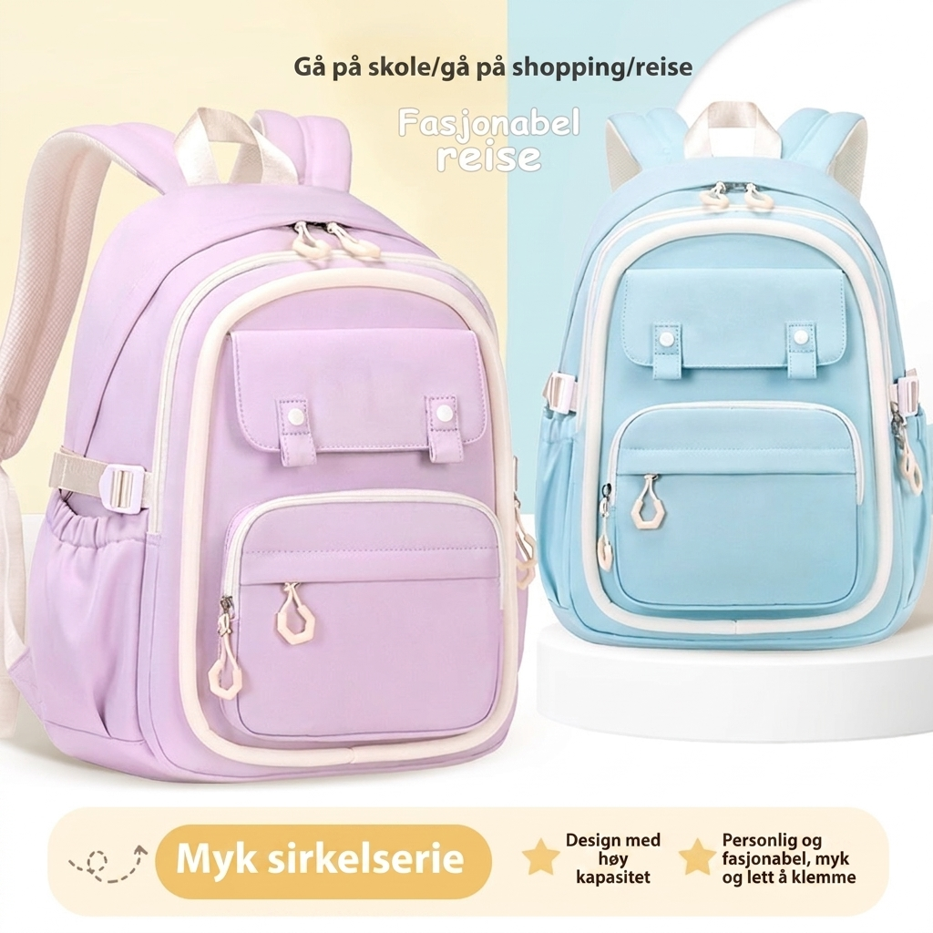Jenters fleromslags skole ryggsekk