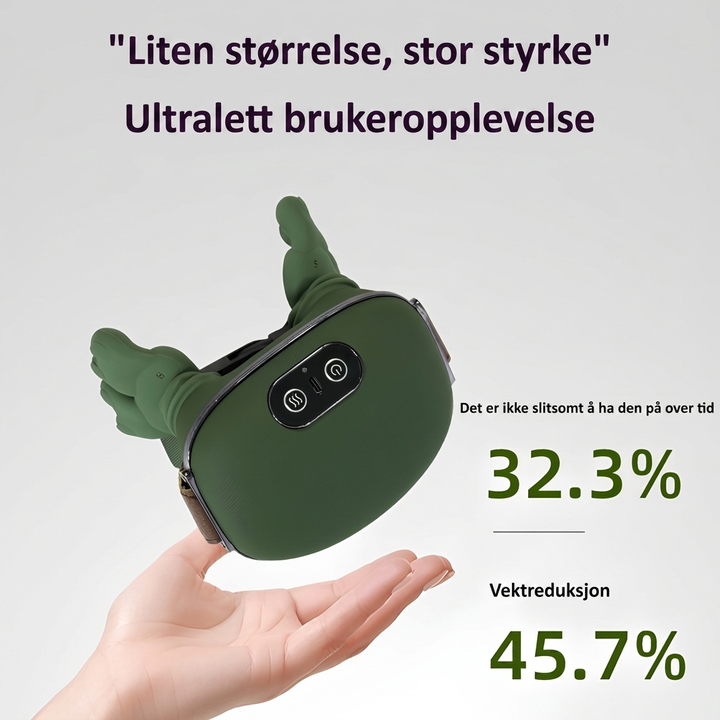 Elektrisk nakke- og skuldermassager med knaffing-funksjon