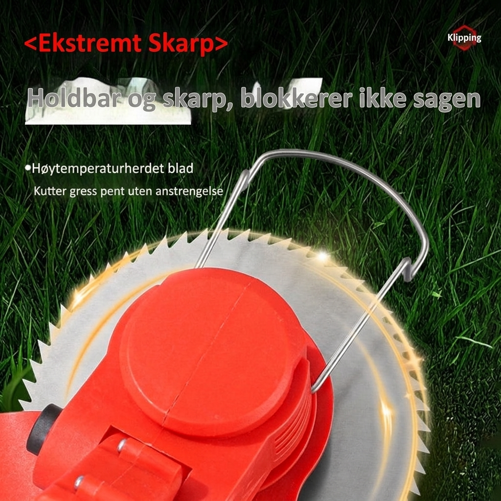 Kompakt, håndholdt elektrisk gressklipper til hjemmebruk