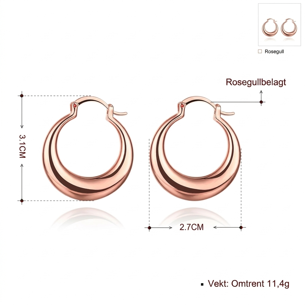 Chic Tykk Chunky Hoop Øreringer