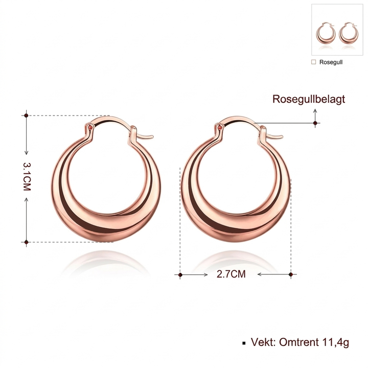 Chic Tykk Chunky Hoop Øreringer