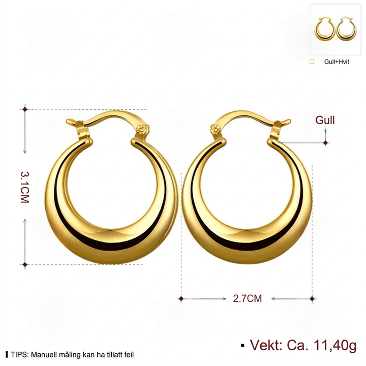 Chic Tykk Chunky Hoop Øreringer