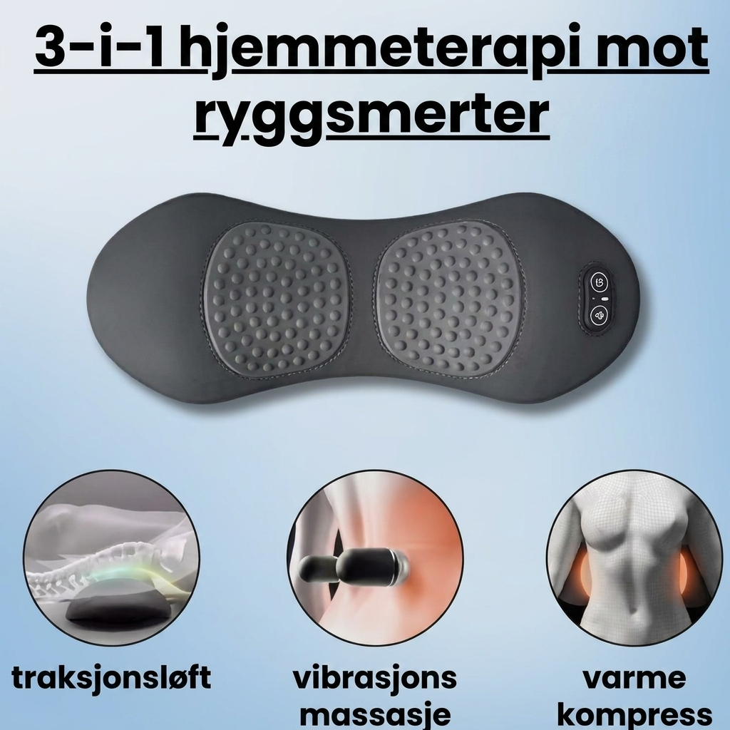 3-i-1 Airbag Dynamisk Traction Lumbal Støtte Pad