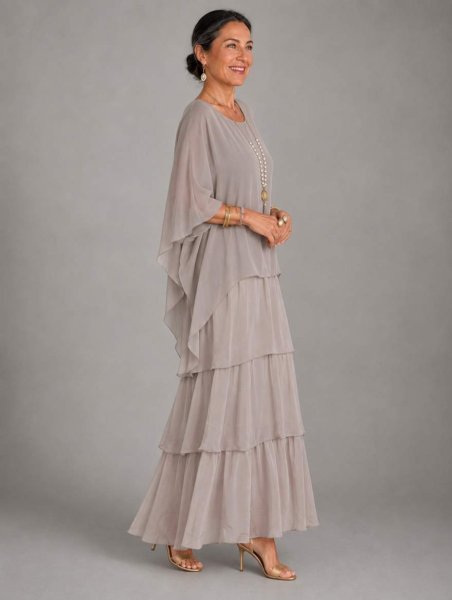Elegant, flytende maxikjole