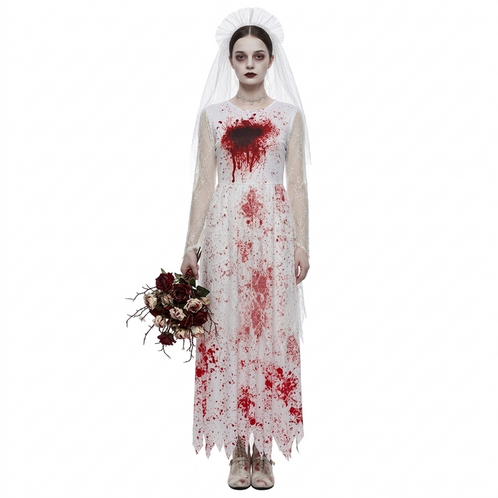 Spøkelsesbrur Halloweenkostymekjole