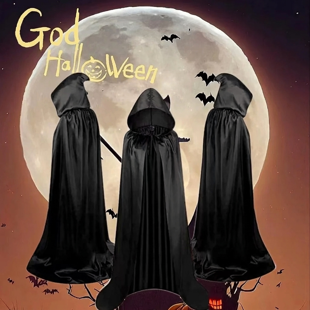 Halloween hettekåpe for barn – trollmann