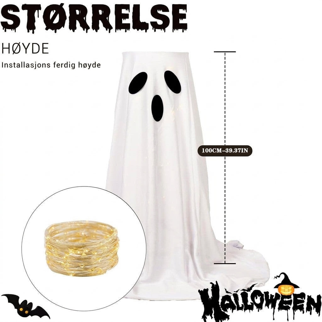 Halloween spøkelse godterifat stativ