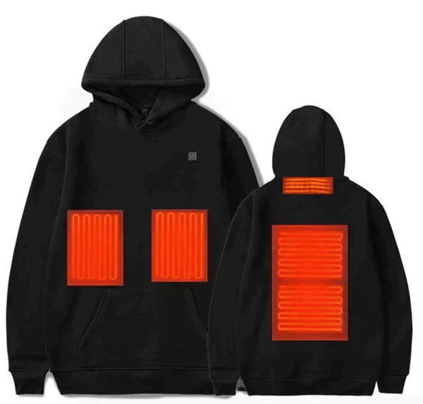 Oppvarmet unisex vinter-hettegenser - ThermaHoodie
