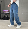 Herre Straight Leg Jeans Bomull - Klassisk Denimbukse