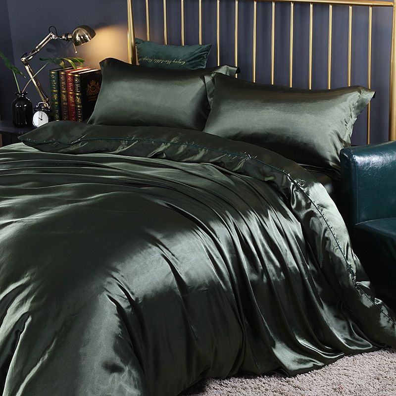 Luksuriøst sengetøysett i silke/sateng (4 deler) - SilkSleep